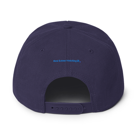 Luxembourg Snapback Hat Real Estate Matching with 3 Logos.