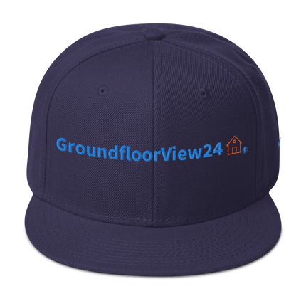 Germany Snapback Hat GroundfloorView24 with 3 Logos.