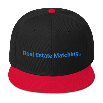 Italy Snapback Hat Real Estate Matching with 3 Logos