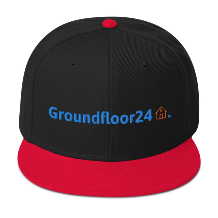 Monaco Snapback Hat Groundfloor24 with 3 Logos.