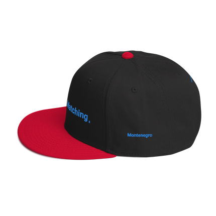 Montenegro Snapback Hat Real Estate Matching with 3 Logos
