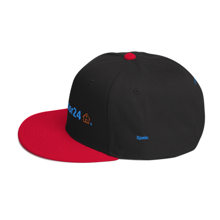 Spain Snapback Hat Groundfloor24 with 3 Logos.