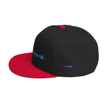 Croatia Snapback Hat Real Estate Matching24 with 3 Logos.