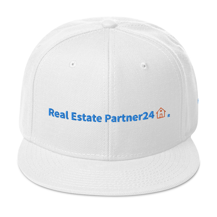 Finland Snapback Hat Real Estate Partner24 with 3 Logos.