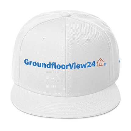 Finland Snapback Hat GroundfloorView24 with 3 Logos.