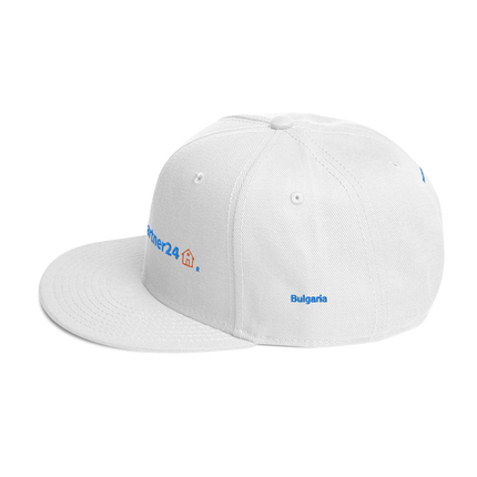 Bulgaria Snapback Hat Real Estate Partner24 with 3 Logos.