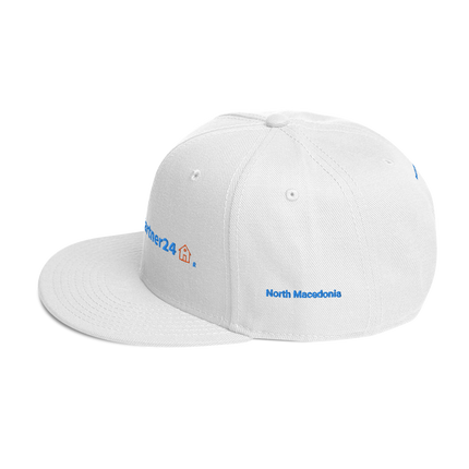 North Macedonia Snapback Hat Real Estate Partner24 with 3 Logos.
