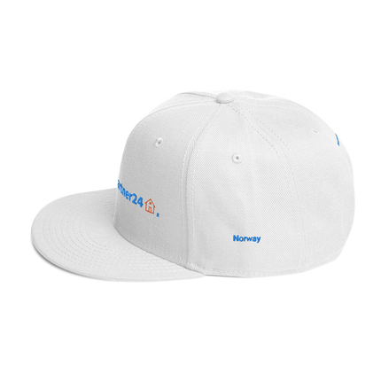 Norway Snapback Hat Real Estate Partner24 with 3 Logos.