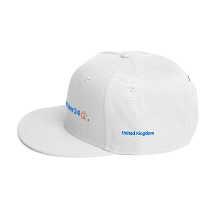 United Kingdom Snapback Hat Real Estate Partner24 with 3 Logos.