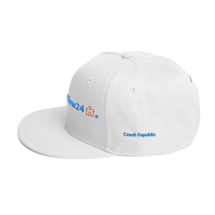 Czech Republic Snapback Hat GroundfloorView24 with 3 Logos.
