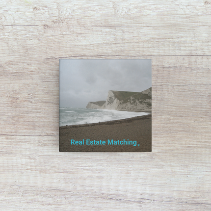Waves and Sand Poster with hangers with realestatematching without key Logo