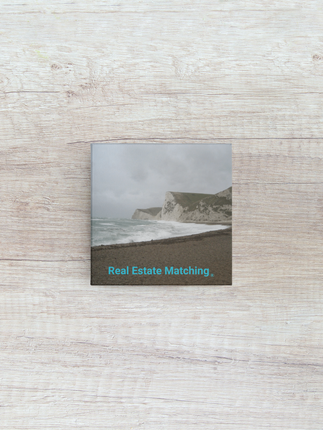 Waves and Sand Poster with hangers with realestatematching without key Logo