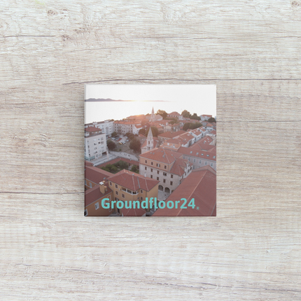 Roof Sunset View Poster with hangers with Groundfloor24 without House Logo