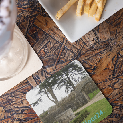 Nature's Wonders Cork-back coaster with Groundfloor24 without House Logo