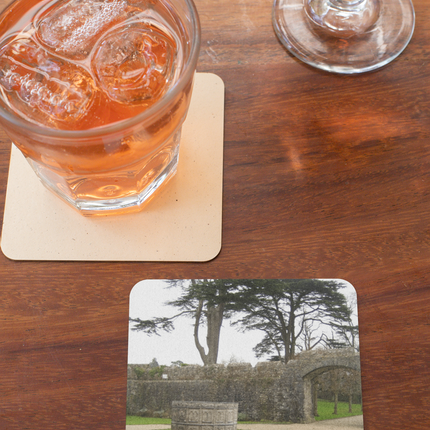 Nature's Wonders Cork-back coaster with Groundfloor24 with House Logo