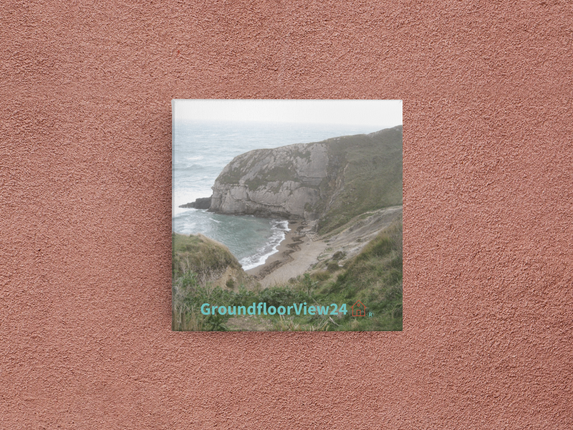 Sea & Hills Photo paper poster with groundfloorview24 with House Logo