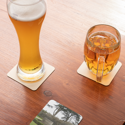Nature's Wonders Cork-back coaster with realestatematching24 without key Logo