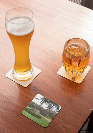 Nature's Wonders Cork-back coaster with realestatematching24 without key Logo