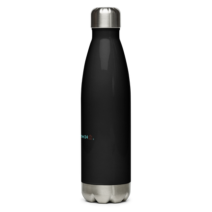 Stainless Steel Water Bottle with Real Estate Partner24 Logo