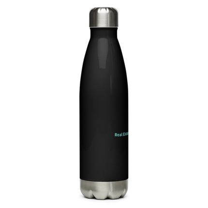 Stainless Steel Water Bottle with Real Estate Partner24 Logo