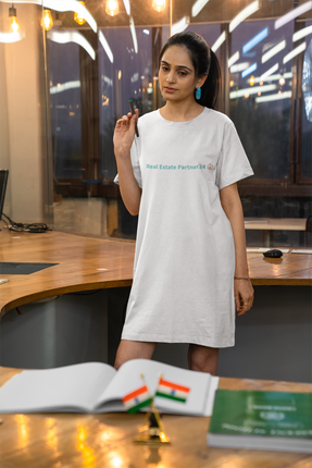 T-shirt dress with Real Estate Partner24 Logo