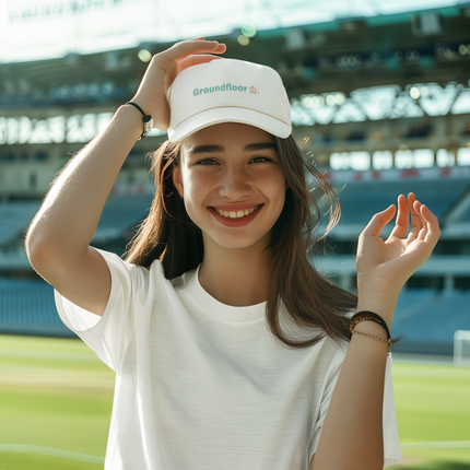 Belarus Pastel baseball hat Groundfloor with 3 Logos.