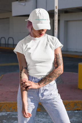 Austria Denim Hat Groundfloor with 3 Logos.