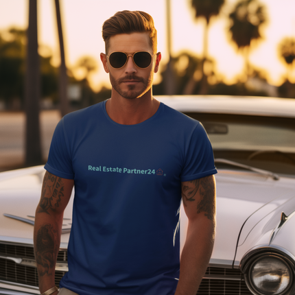 Denim T-Shirt with Real Estate Partner24 Logo