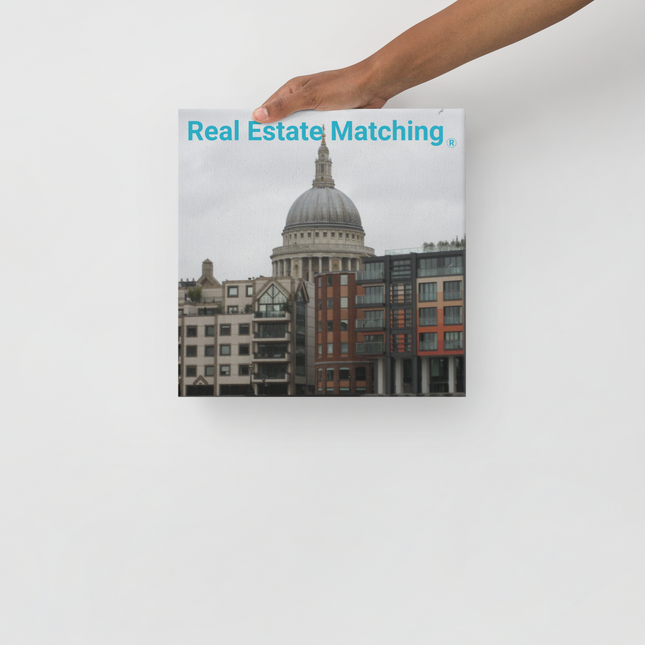St. Paul's Cathedral Thin canvas with Real Estate Matching Logo