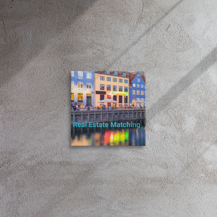 Nyhavn Thin canvas with Real Estate Matching Logo