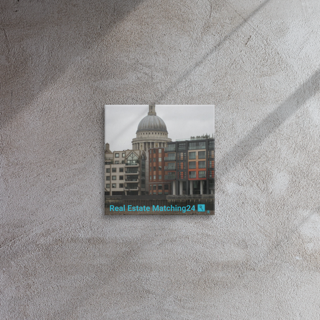 St. Paul's Cathedral Thin canvas with Real Estate Matching24 Logo