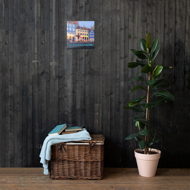 Nyhavn Thin canvas with Real Estate Matching24 Logo