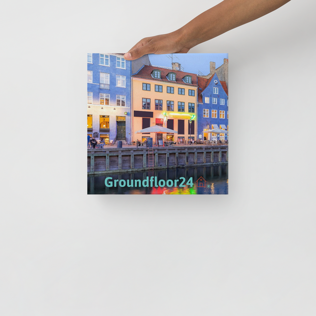 Nyhavn Thin canvas with Groundfloor24 Logo