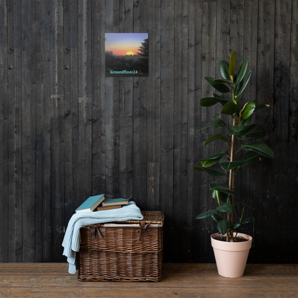 Beautiful Sunset Sinari Thin canvas with Groundfloor24 with House Logo