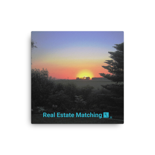 Beautiful Sunset Sinari Thin canvas with realestatematching with key Logo
