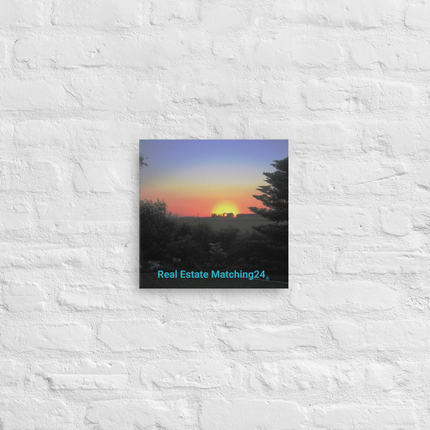 Beautiful Sunset Sinari Thin canvas with realestatematching24 without key Logo