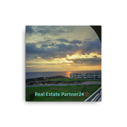 Natural View Thin canvas with realestatepartner24 with house Logo