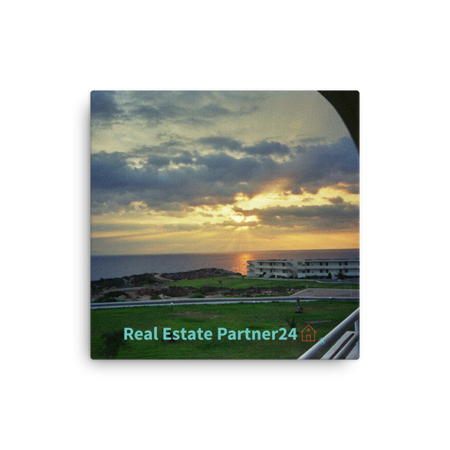 Natural View Thin canvas with realestatepartner24 with house Logo