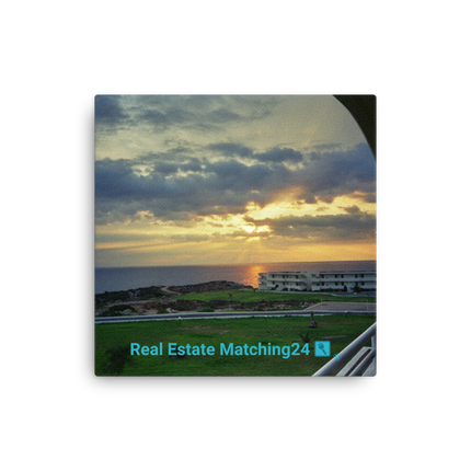 Natural View Thin canvas with realestatematching24 with key Logo
