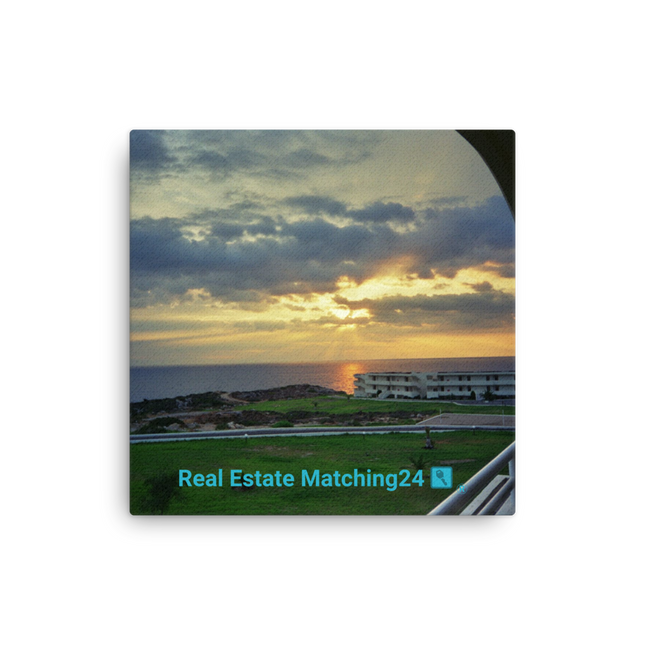 Natural View Thin canvas with realestatematching24 with key Logo