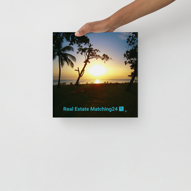 Beautiful Sea View Thin canvas with realestatematching24 with key Logo