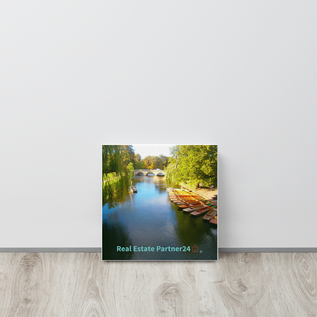Beautiful Nature Thin canvas with realestatepartner24 with house Logo