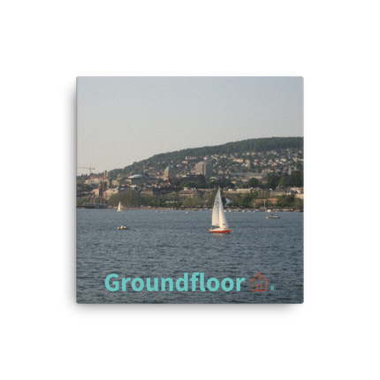 Beautiful River & Hills Sinari Thin canvas with Groundfloor with House Logo