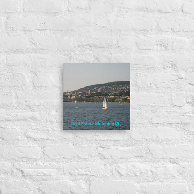 Beautiful River & Hills Sinari Thin canvas with realestatematching with key Logo