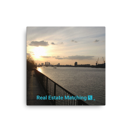 Awesome River View Thin canvas with realestatematching with key Logo