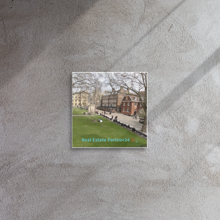 Beautiful Park Thin canvas with realestatepartner24 with house Logo