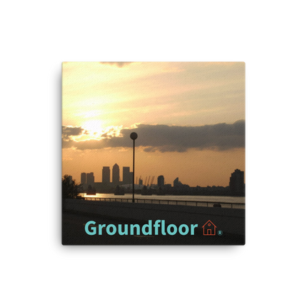 Majestic Sunset Thin canvas with Groundfloor with House Logo