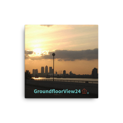 Majestic Sunset Thin canvas with groundfloorview24 with House Logo