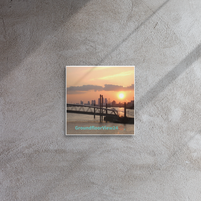 Evening Glow Thin canvas with GroundfloorView24 with House Logo