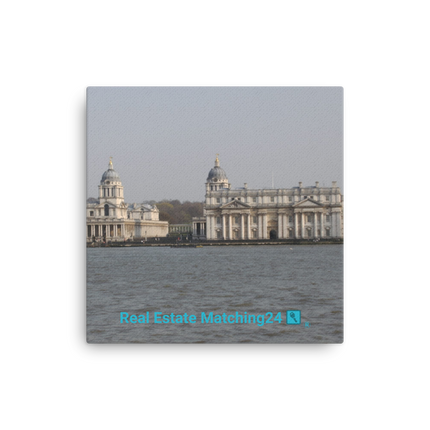 Riverside Beauty Thin canvas with realestatematching24 with key Logo